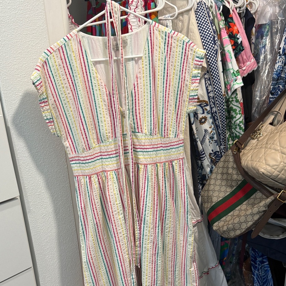 LOFT Colorful Striped Dress